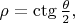 $\rho=\ctg\frac{\theta}{2},$