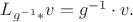 $L_{g^{-1}*}v=g^{-1}\cdot v.$