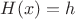 $H(x)=h$
