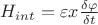 $H_{int}=\varepsilon x \frac {\delta \varphi }{\delta t}$