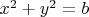 $x^2+y^2=b$