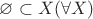 $\varnothing\subset X (\forall X)$