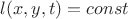 $l(x,y,t)=const$
