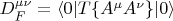 $D^{\mu\nu}_F=\langle 0|T\{A^\mu A^\nu\}|0\rangle$
