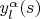 $y_l^{\alpha}(s)$