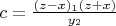 $c=\frac{(z-x)_1(z+x)}{y_2}$