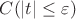 $C(|t|\le\varepsilon)$