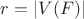 $ r = |V(F)|$ $ r = |V(F)|$