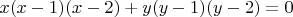 $ x(x-1)(x-2)+y(y-1)(y-2)=0$