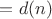 $=d(n)$ $=d(n)$