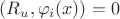 $ (R_u, \varphi_i (x)) = 0 $