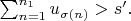 $\sum^{n_1}_{n=1} u_{\sigma(n)}> s'.$