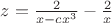 $z=\frac{2}{x-cx^3}-\frac{2}{x}$