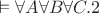 $\vDash \forall A\forall B\forall C.2$
