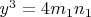 $y^3=4m_1n_1$