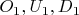 $O_{1}, U_{1}, D_{1}$