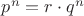 $p^n=r \cdot q^n$