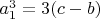 $a_1^3=3(c-b)$