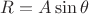 $R=A\sin\theta$