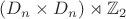 $(D_n \times D_n) \rtimes \mathbb{Z}_2$