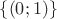 $\{(0;1)\}$