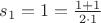 $s_1 = 1 = \frac{1+1}{2 \cdot 1}$