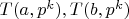 $T(a,p^k),T(b,p^k)$