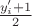 $\frac{y'_i + 1}{2}$