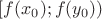 $[f(x_0);f(y_0))$