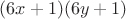 $(6x+1)(6y+1)$