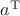 $a^\mathrm{T}$