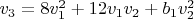 $v_3=8 v_1^2+12 v_1 v_2+b_1 v_2^2$