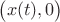 $\left(\strut  x(t),0\right)$