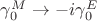 $\gamma^{M}_0 \rightarrow -i \gamma^{E}_0$ $\gamma^{M}_0 \rightarrow -i \gamma^{E}_0$