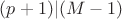 $(p+1)|(M-1)$