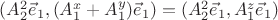$(A_2^2 \vec e_1, (A_1^x+A_1^y) \vec e_1)=(A_2^2 \vec e_1, A_1^z \vec e_1)$