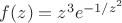 $f(z)=z^{3}e^{-1/z^{2}}$ $f(z)=z^{3}e^{-1/z^{2}}$