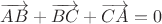 $\overrightarrow{AB}+\overrightarrow{BC}+\overrightarrow{CA}=0$