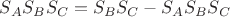 ${S_A}{S_B}{S_C}={S_B}{S_C}-{S_A}{S_B}{S_C}$