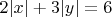 $2|x|+3|y|=6$