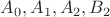 $ A_0, A_1, A_2 , B_2$
