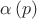\[\alpha \left( p \right)\]