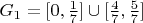 $G_1 = [0,\frac{1}{ 7}] \cup [\frac{4}{ 7},\frac{5}{ 7}] $