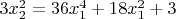 $3x_2^2=36x_1^4+18x_1^2+3$