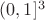 $(0,1]^3$