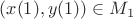 $(x(1),y(1))\in M_1$ $(x(1),y(1))\in M_1$