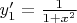 $y_1'=\frac1{1+x^2}$