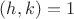 $(h,k)=1$