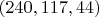 $(240, 117, 44)$