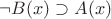 $\neg B(x) \supset A(x)$